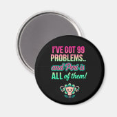 Funny Hormonal Uterus Magnet (Vorderseite/Rückseite)