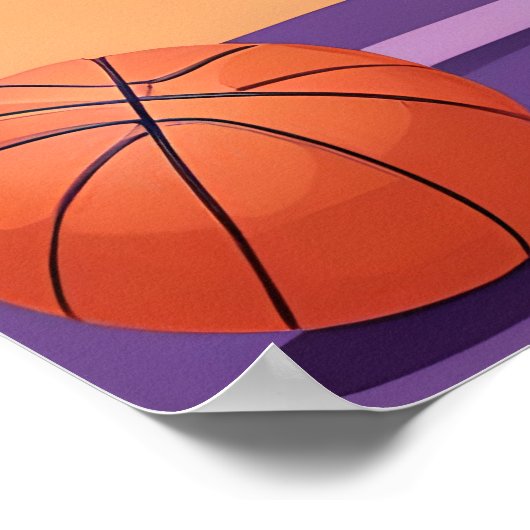 Funny Horning Basketball Poster (Ecke)