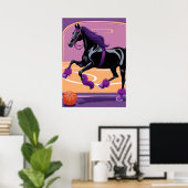 Funny Horning Basketball Poster (Heimbüro)