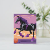 Funny Horning Basketball Postkarte (Stehend Vorderseite)