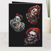 Funny Horror Evil Circus Clowns Dunkel 30. Geburts Karte (Rückseite)