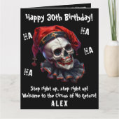 Funny Horror Evil Circus Clowns Dunkel 30. Geburts Karte (Vorderseite)