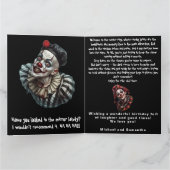 Funny Horror Evil Circus Clowns Dunkel 40. Geburts Karte (Innenseite)