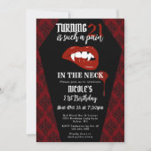Funny Horror Gothic Vampire Any Age Birthday Party Einladung (Vorderseite)