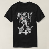 Funny Horror Unholy Nun T-Shirt (Design vorne)