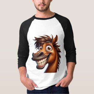 Funny Horse 14. Oktober Langschläfer T-Shirt