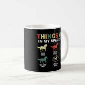 Funny Horse 6 Dinge, die ich in meiner Freizeit Pf Kaffeetasse (VorderseiteRechts)