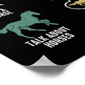 Funny Horse 6 Dinge, die ich in meiner Freizeit Pf Poster (Ecke)