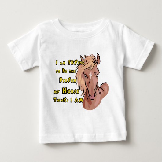 Funny Horse Baby T-shirt (Vorderseite)