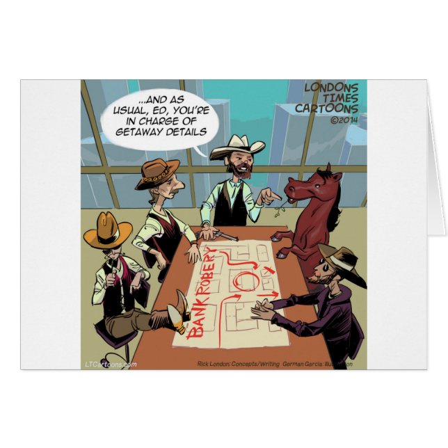 Funny Horse Bank Robber (Vorderseite (Horizontal))