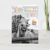 Funny Horse Birthday Card Karte (Vorderseite)