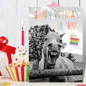 Funny Horse Birthday Card Karte