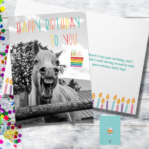 Funny Horse Birthday Card Karte