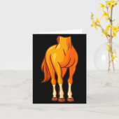 Funny Horse Body Costume Optical Illusion Gift Men Karte (Gelbe Blume)