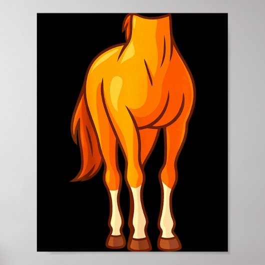 Funny Horse Body Costume Optical Illusion Gift Men Poster (Vorne)