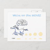 Funny Horse Cartoon Änderung Anschrift Postkarte (Vorne/Hinten)