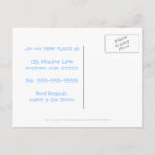 Funny Horse Cartoon Änderung Anschrift Postkarte (Rückseite)