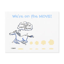 Funny Horse Cartoon Änderung Anschrift Postkarte