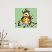 Funny Horse Cartoon Poster (Küche)