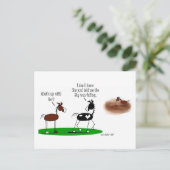 Funny Horse Cartoon Postkarte (Stehend Vorderseite)