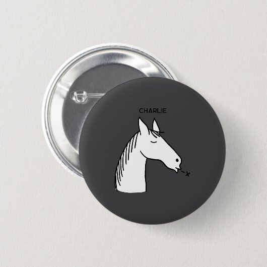 Funny Horse D Button (Vorne & Hinten)