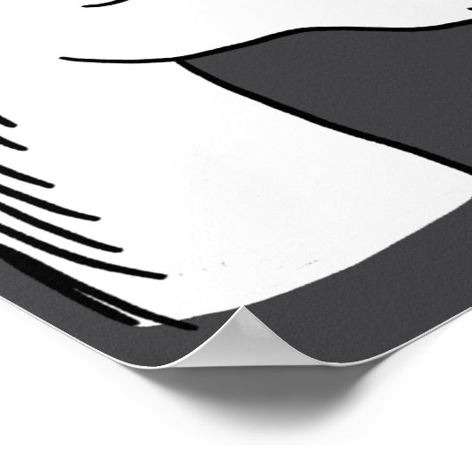 Funny Horse D  Poster (Ecke)