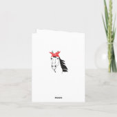 Funny Horse Denken Sie an Sie, Hallo, Miss Sie Karte (Rückseite)