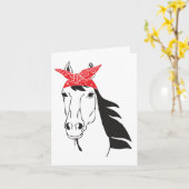 Funny Horse Denken Sie an Sie, Hallo, Miss Sie Karte (Gelbe Blume)