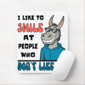 Funny Horse Donkey lächeln bei Menschen sarkastisc Mousepad (Mit Mouse)