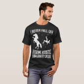 Funny Horse Equine Assisted Gravity Checks Gift T-Shirt (Vorne ganz)