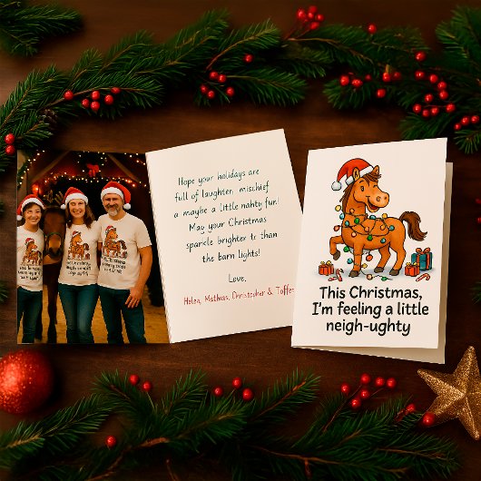 Funny Horse Greeting for Equestrians & Animal Love Karte