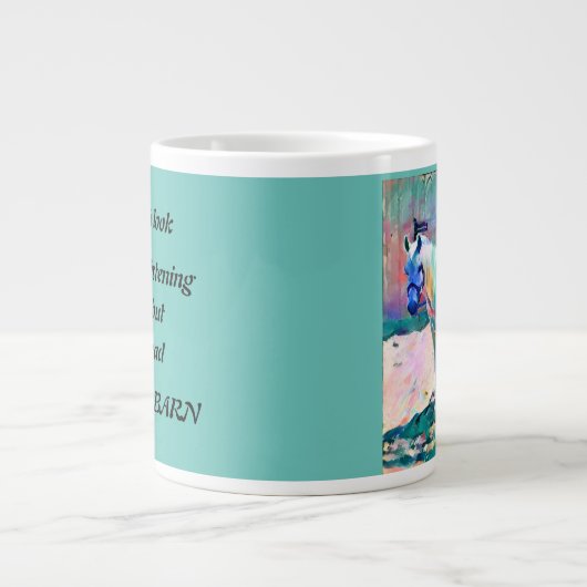 Funny Horse Große Tasse (Vorderseite)