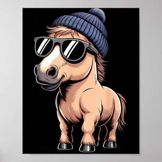 Funny Horse In Retro Style - Farm Humour Ny Funny Poster (Vorne)
