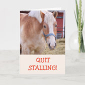 Funny Horse Joke Pub bekommen Well Card Karte (Vorderseite)