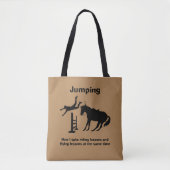Funny Horse Jumping Flying Falling Spaß Tasche (Vorderseite)