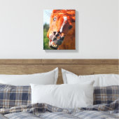 Funny Horse Laughing Fotografie Leinwanddruck (Insitu (Schlafzimmer))