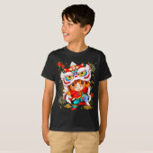 Funny Horse Lion Dance Chinese New Year Kid Men  T-Shirt (Vorne ganz)