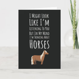 Funny Horse Lover Cards Equestrian Equine Animal Karte
