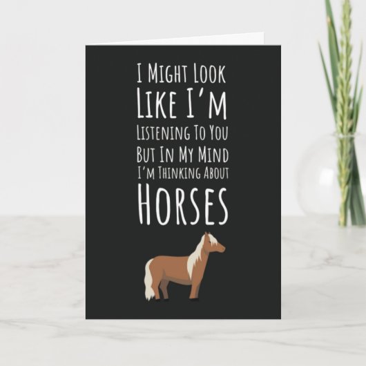 Funny Horse Lover Cards Equestrian Equine Animal Karte (Vorderseite)