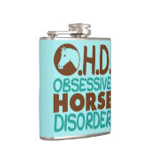 Funny Horse Lover Equine Aquamarin Flachmann (Rechts)