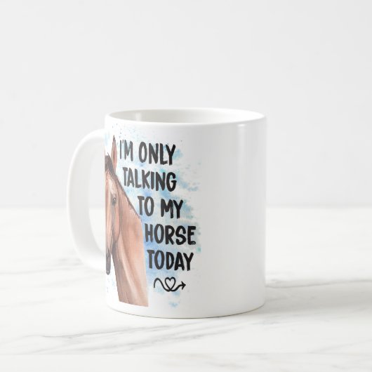 Funny Horse Lover Geschenk Western Cowgirl Reittie Kaffeetasse (Vorderseite Links)