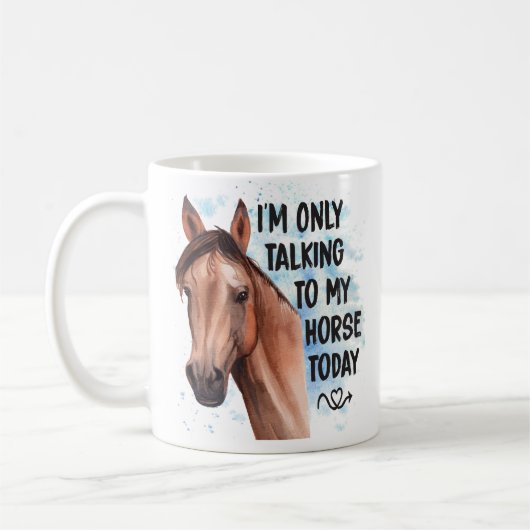 Funny Horse Lover Geschenk Western Cowgirl Reittie Kaffeetasse (Links)