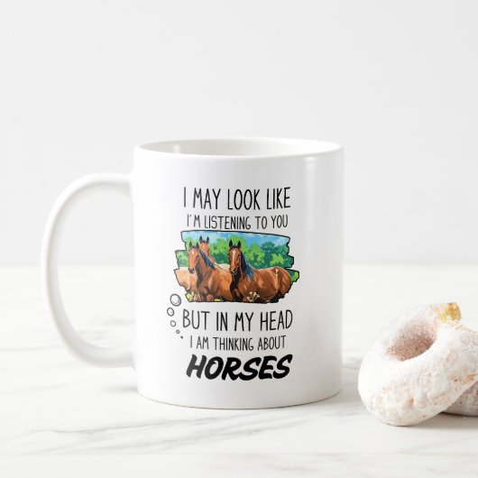 Funny Horse Lover Tasse (Mit Donut)