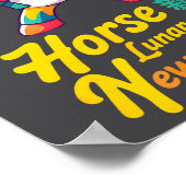 Funny Horse Lunar New Year 2026 Dabbing Design  Poster (Ecke)