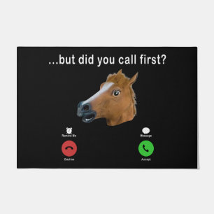 Funny Horse Mat, aber hast du den ersten Türmatsch Fußmatte