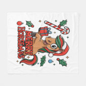 Funny Horse Merry Horsemas Fleecedecke (Vorderseite (Horizontal))