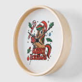 Funny Horse Merry Horsemas Uhr (Winkel)