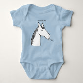 Funny Horse Personalisiert Baby Strampler (Vorderseite)