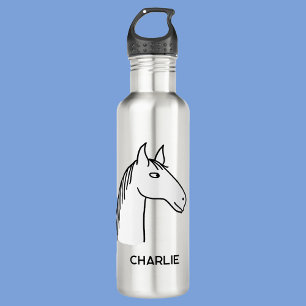 Funny Horse Personalisiert Edelstahlflasche