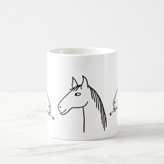 Funny Horse Personalisiert Kaffeetasse (Mittel)